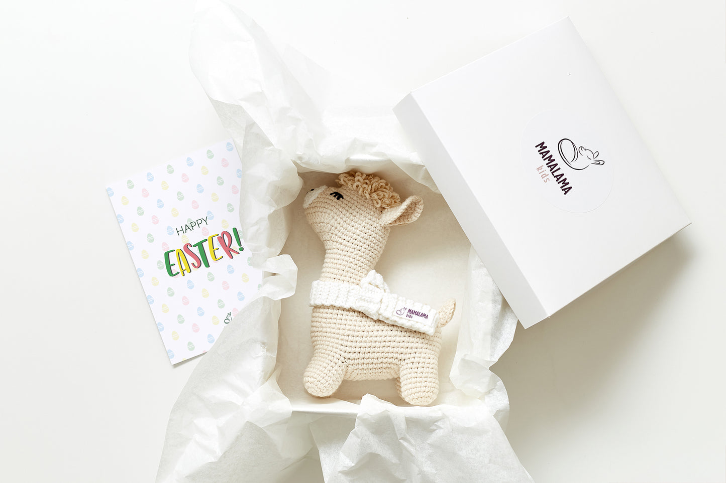 Easter llama toy gift box Beige