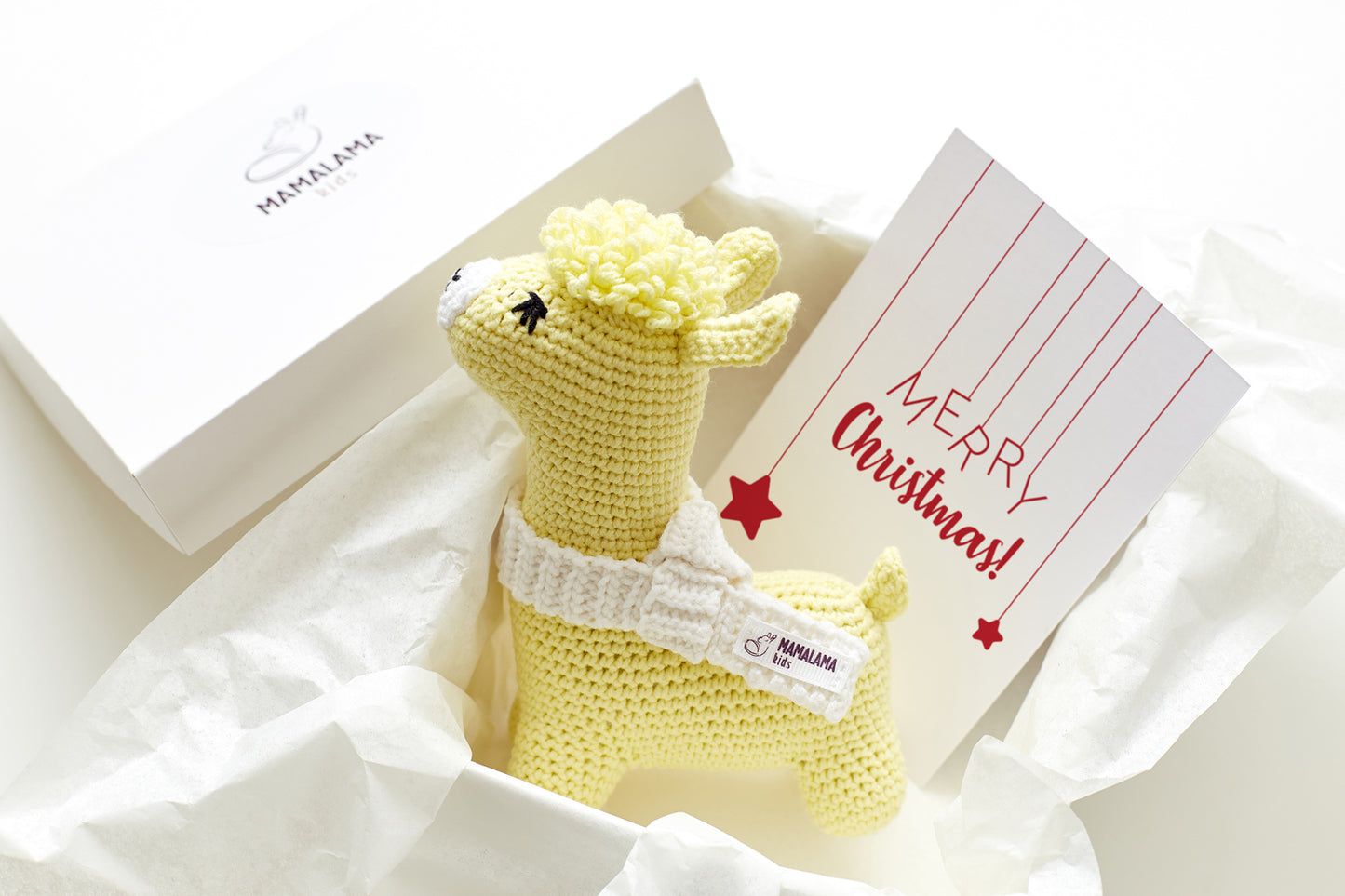 Christmas llama toy gift box Blue