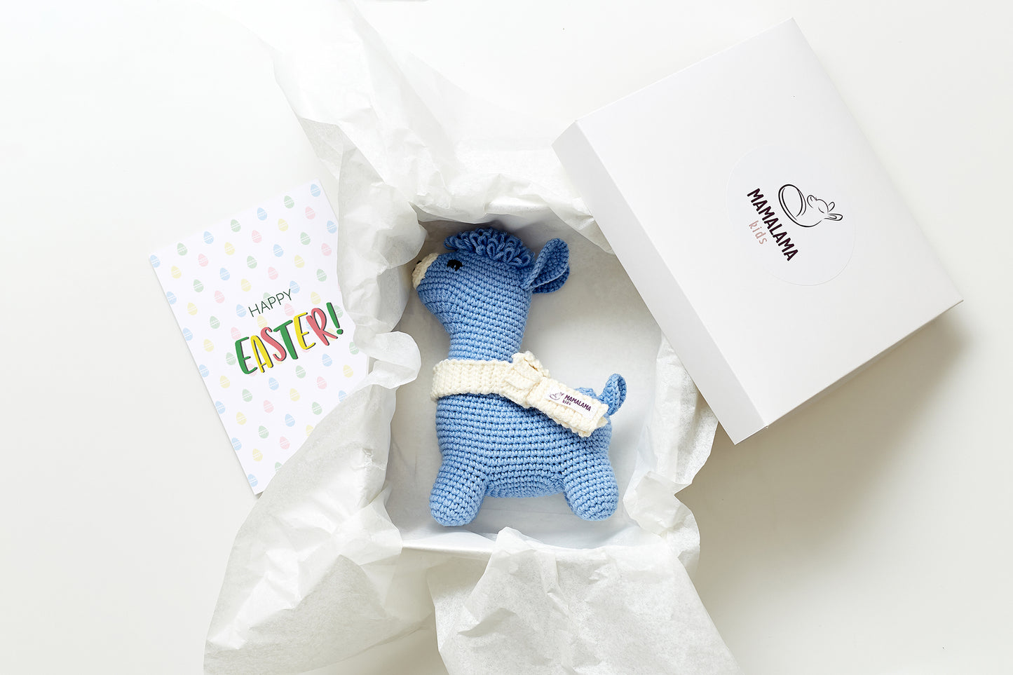 Easter llama toy gift box Brown
