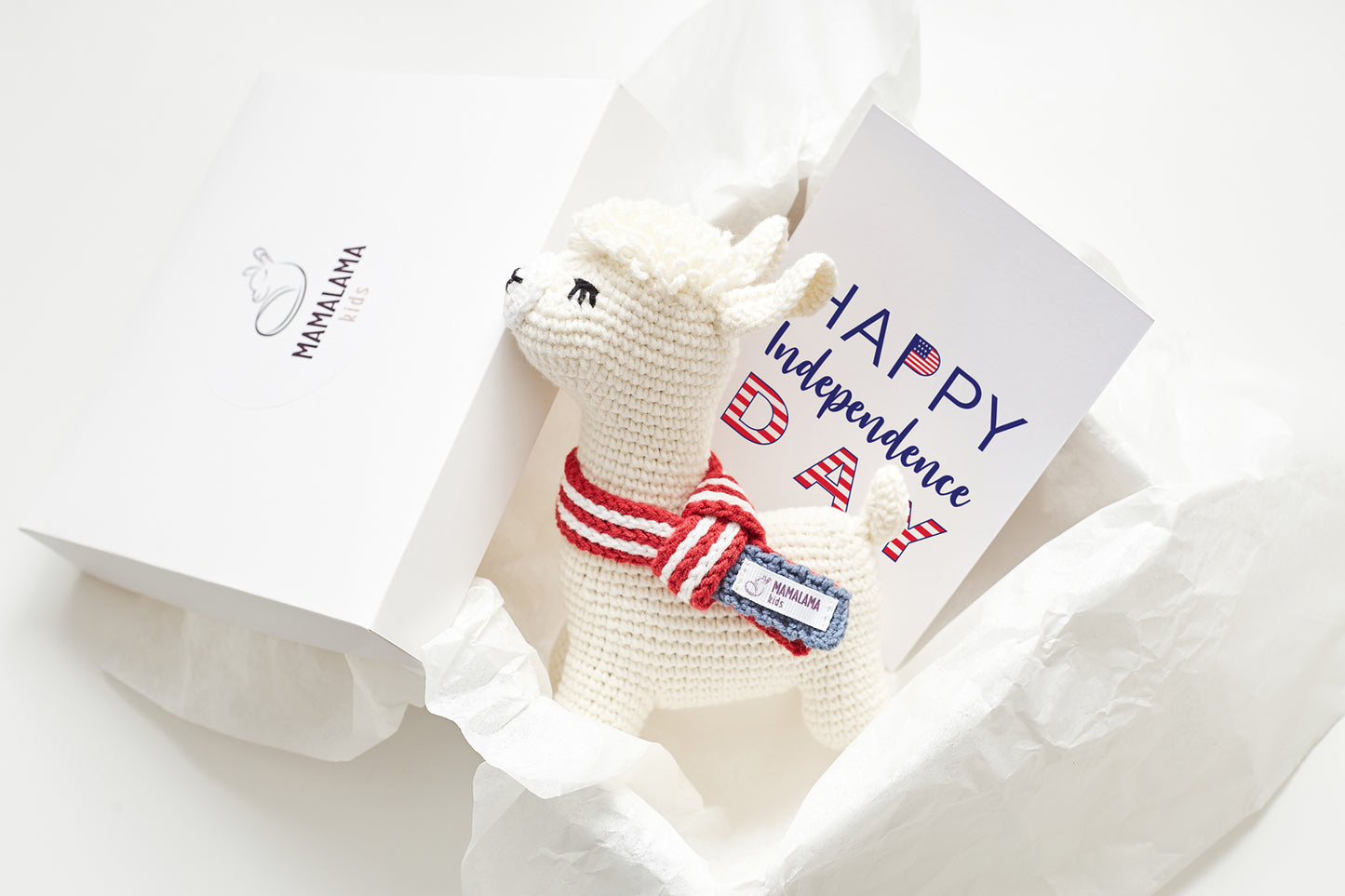 Independence Day llama toy gift box Beige