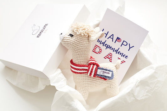 Independence Day llama toy gift box Beige