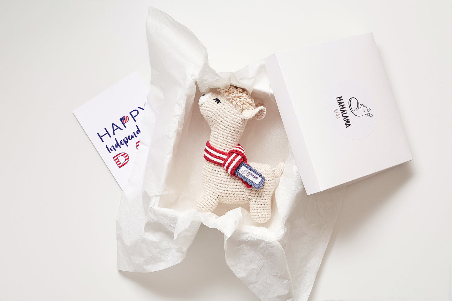 Independence Day llama toy gift box Beige
