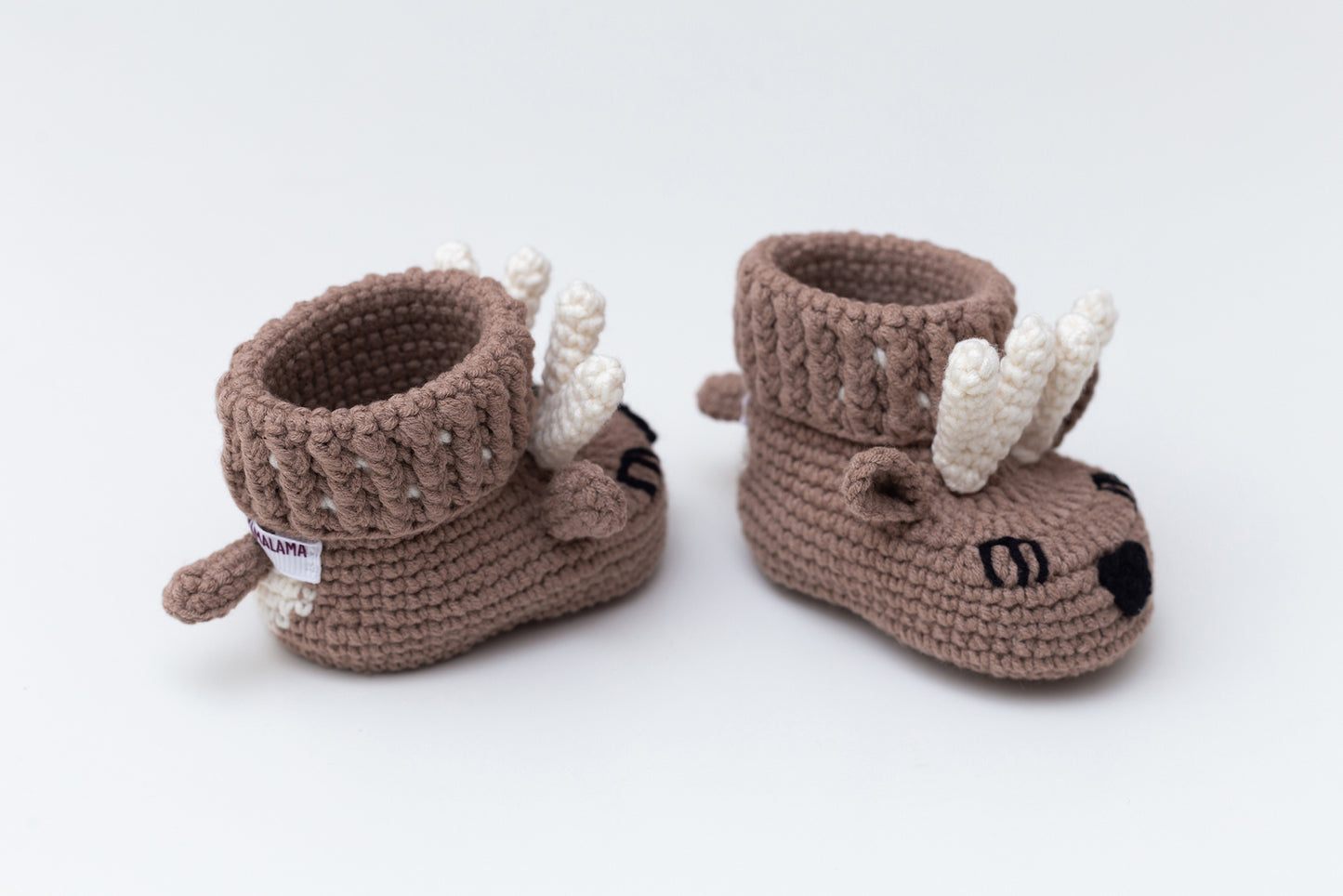 Christmas deer booties baby gift box Brown