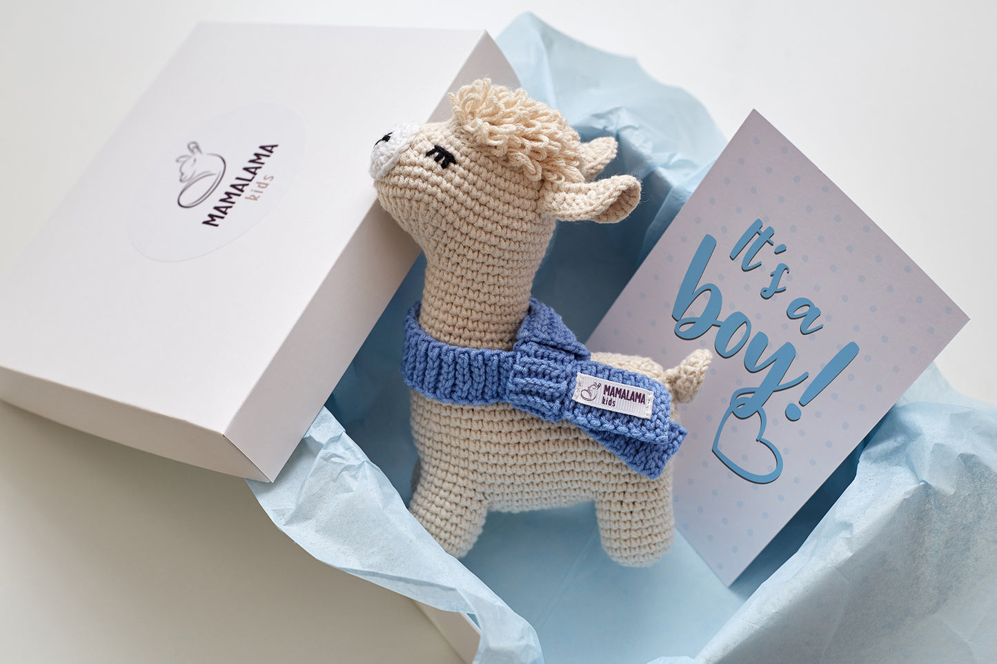 It's a Boy Llama toy gift box Beige