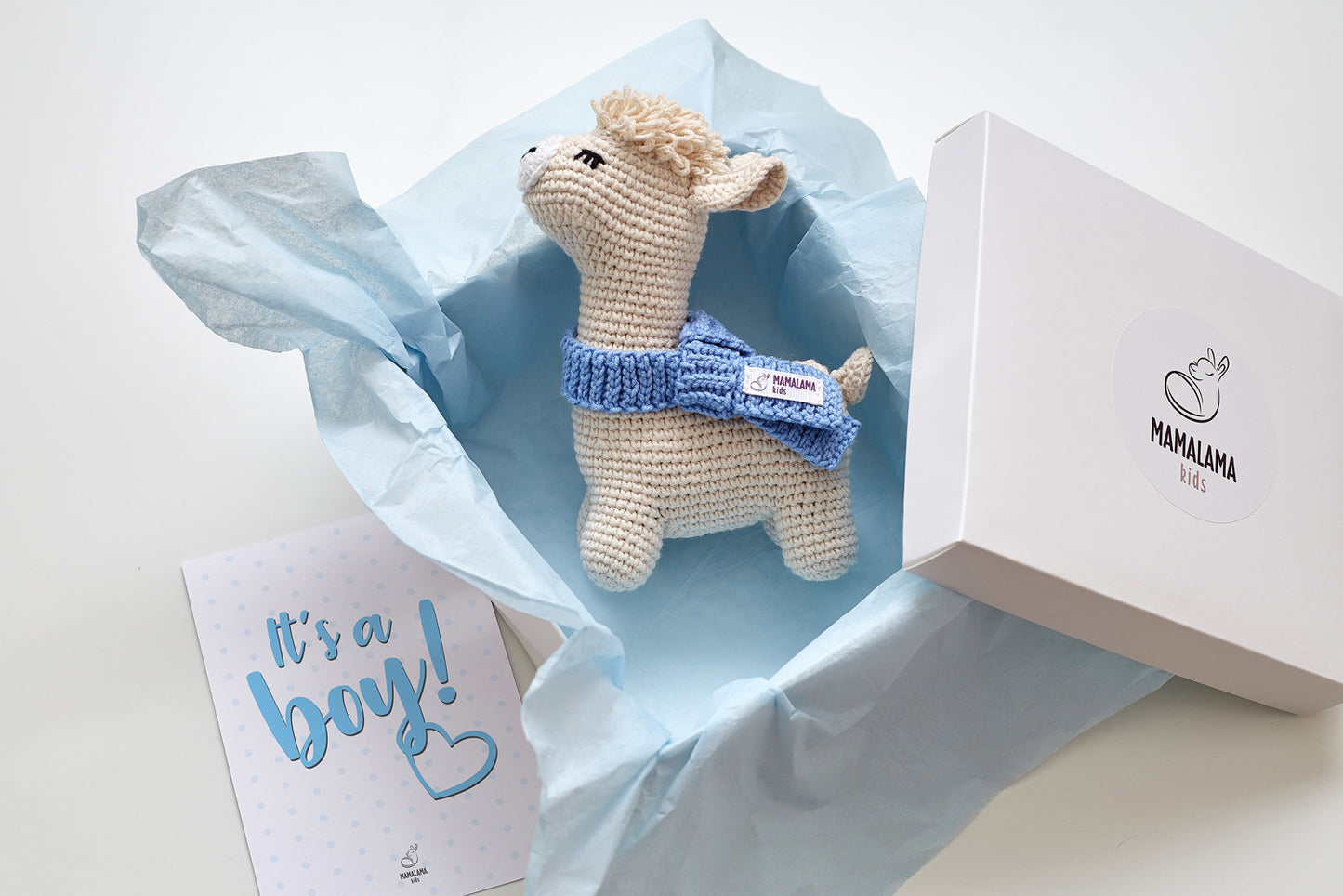 It's a Boy Llama toy gift box Beige