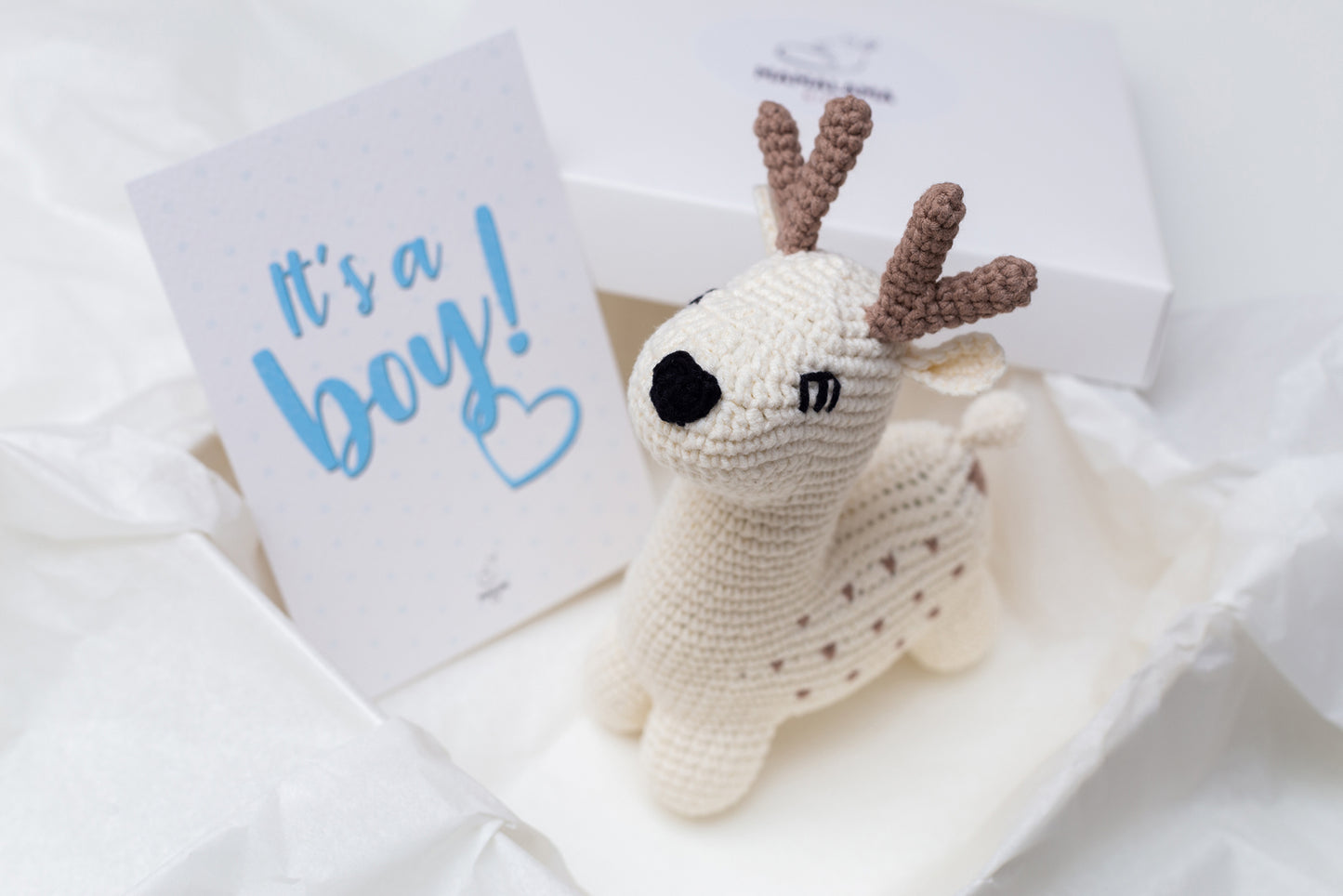 It's a Boy Deer toy gift box Cream