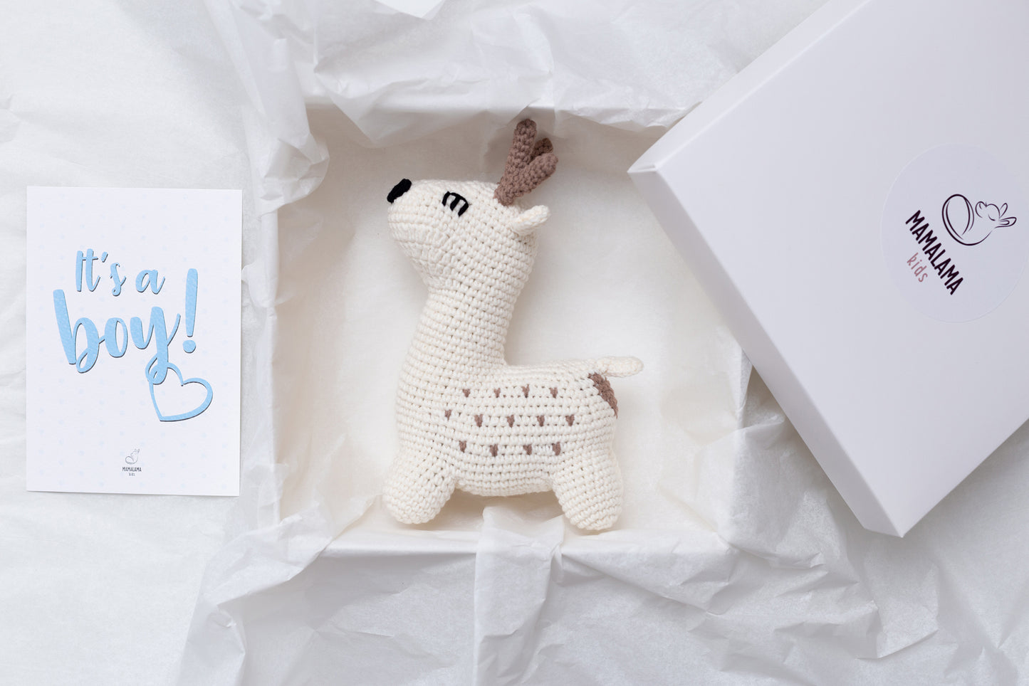 It's a Boy Deer toy gift box Cream