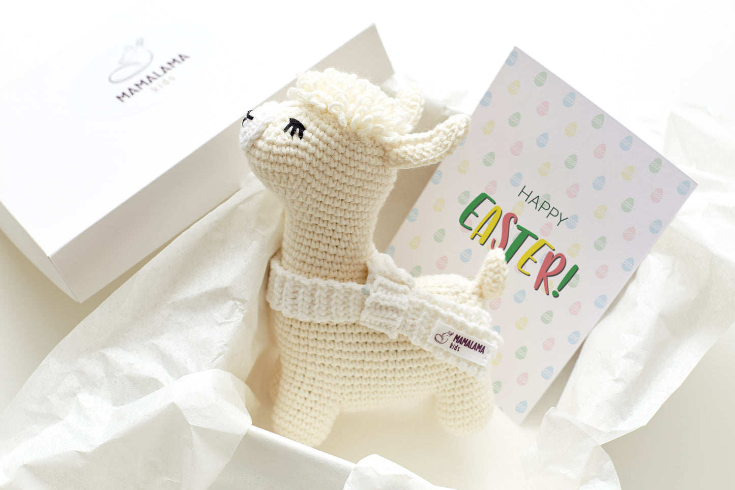 Easter llama toy gift box Brown