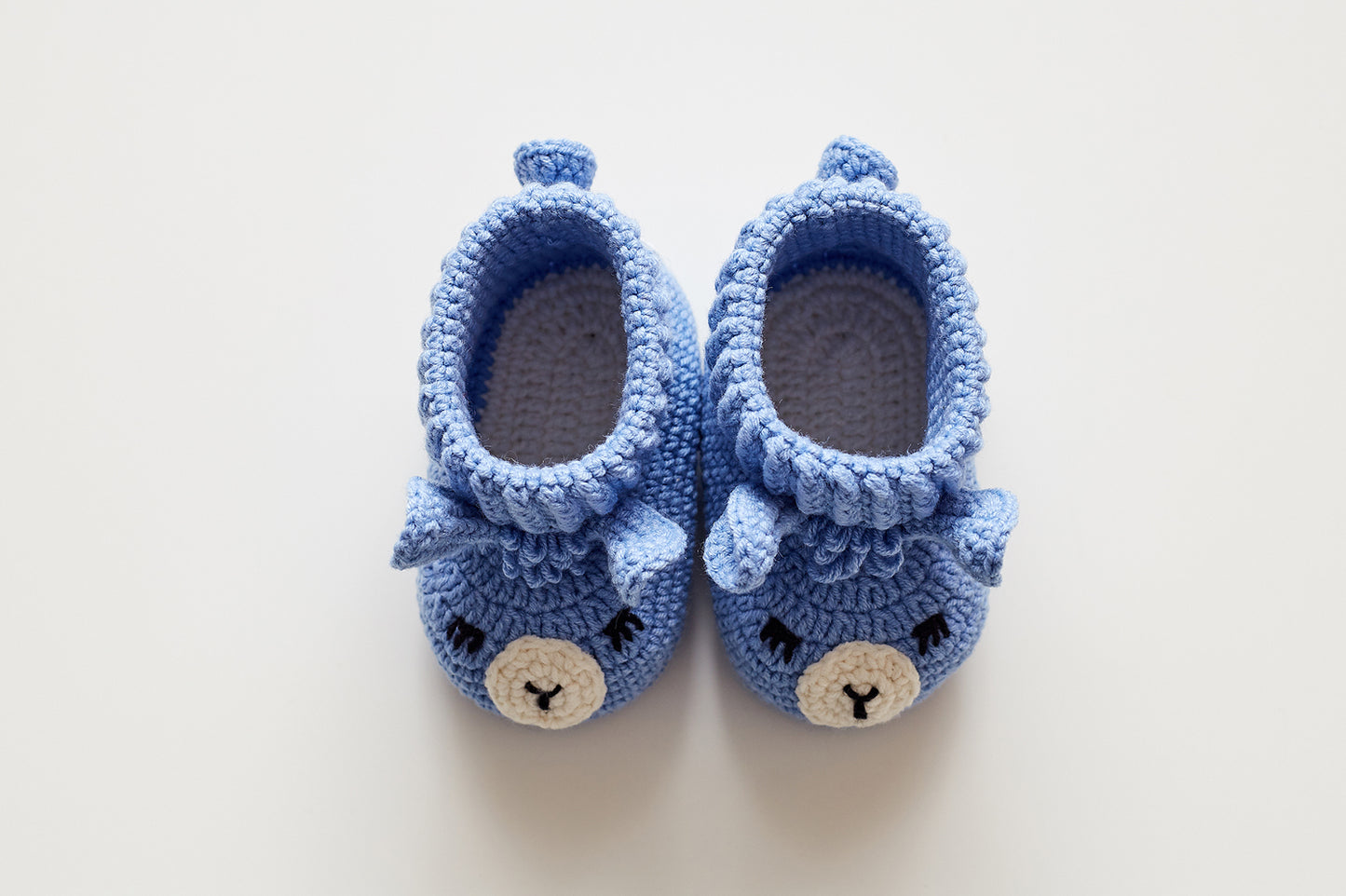 Llama booties gift box Blue