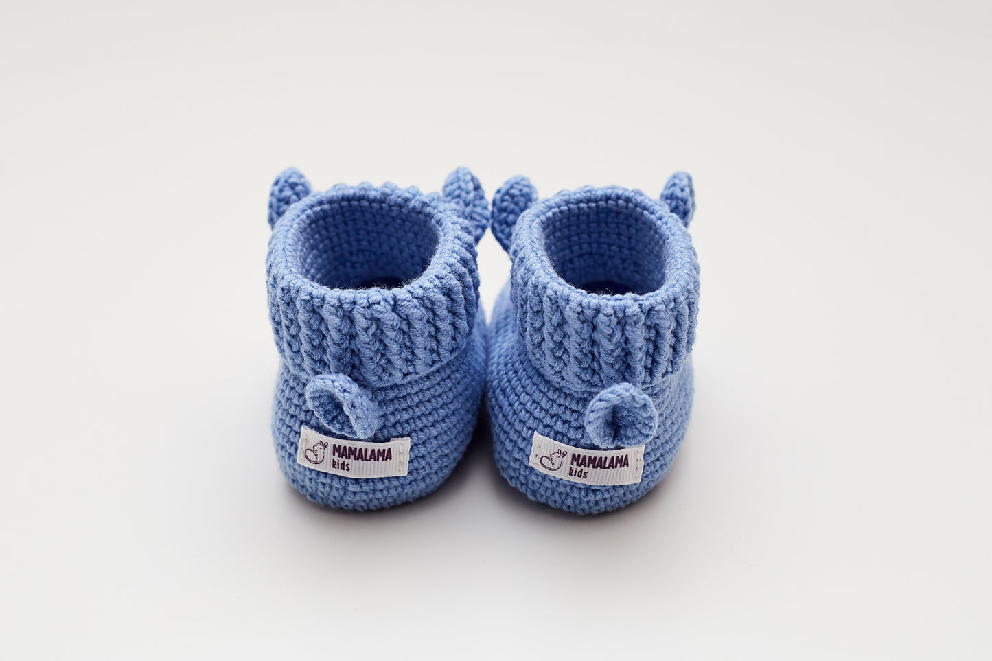 Llama booties gift box Blue