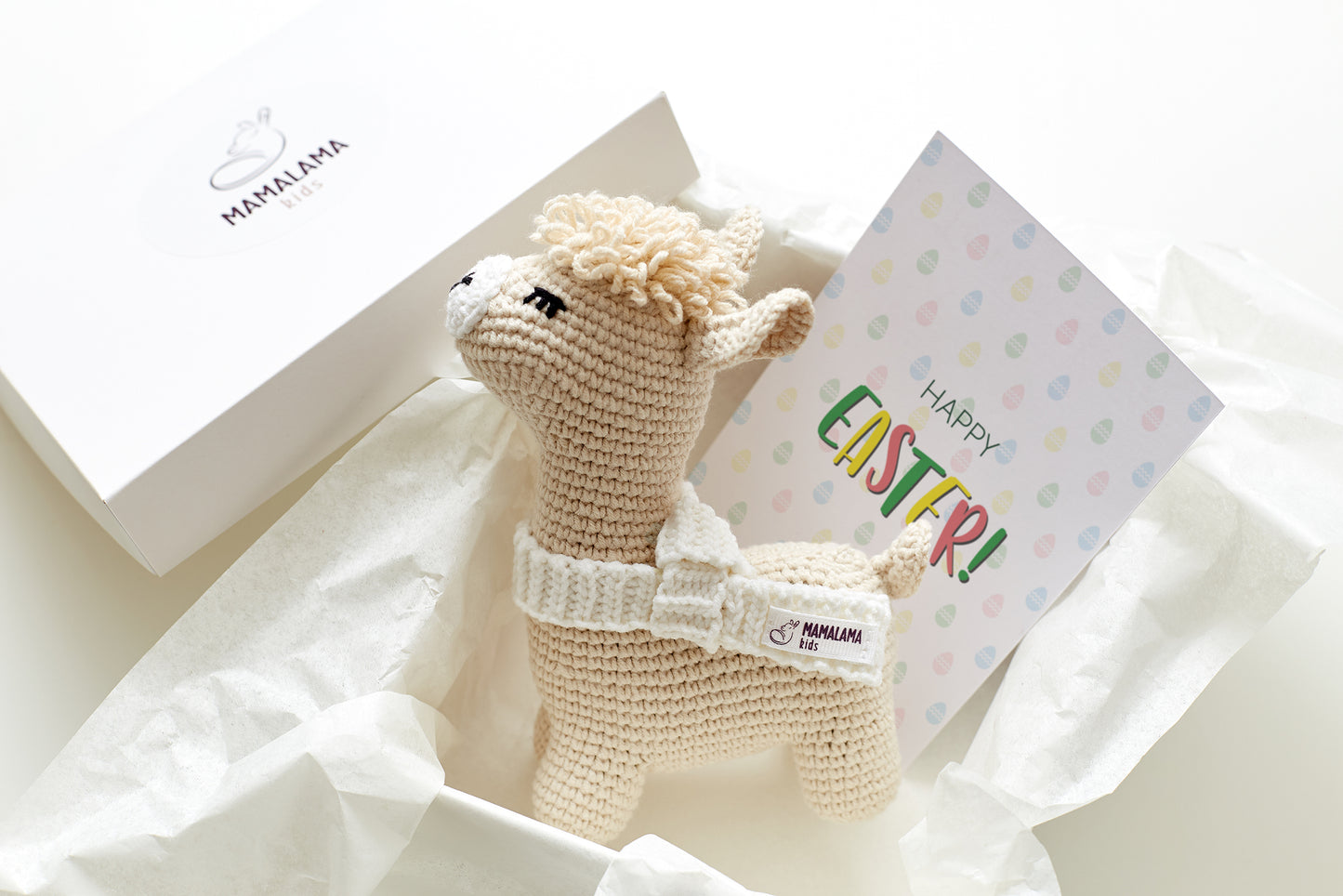 Easter llama toy gift box Brown