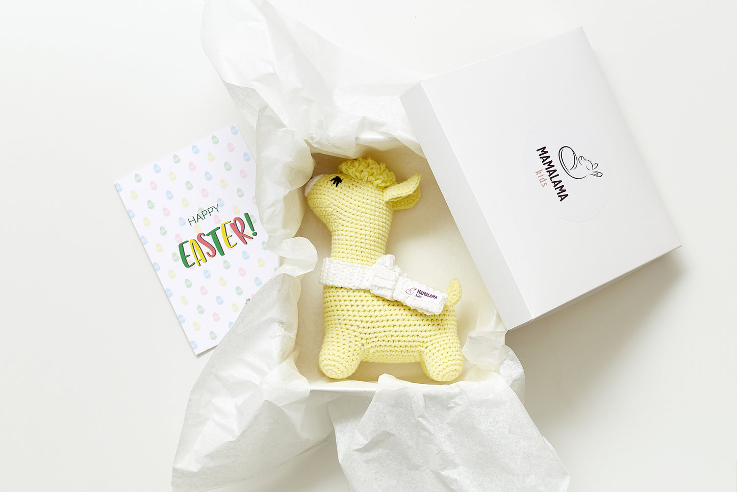 Easter llama toy gift box Brown