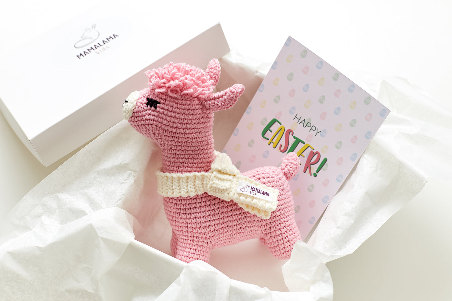 Easter llama toy gift box Brown