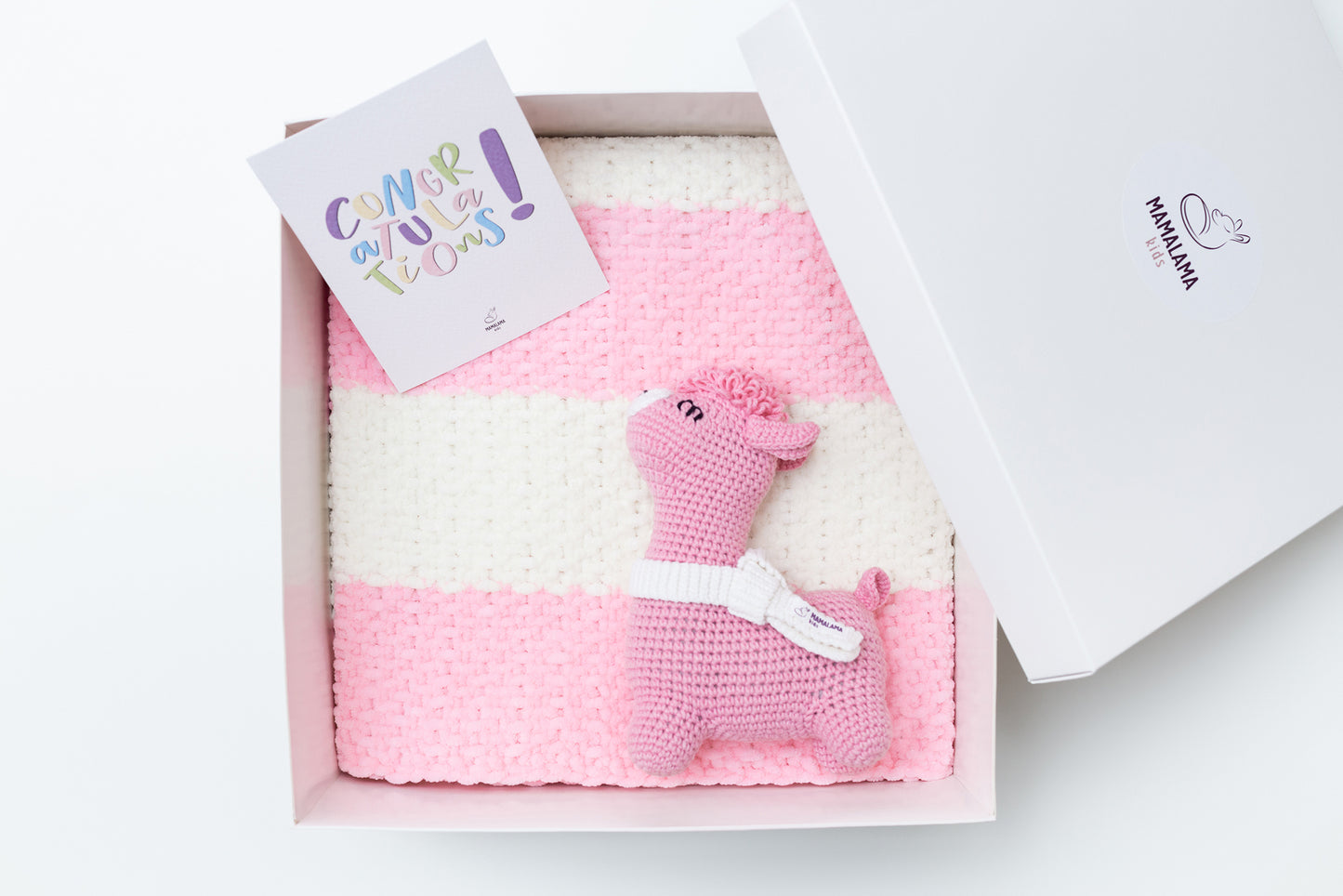 Llama toy gift box Pink