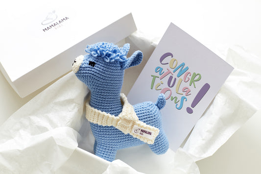 Llama toy gift box Blue