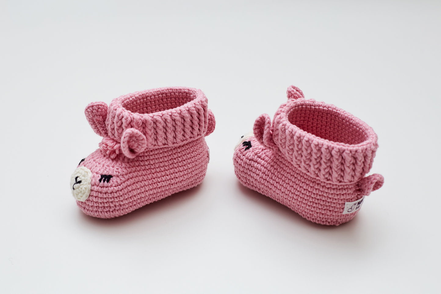 It's a girl llama booties baby gift box Pink