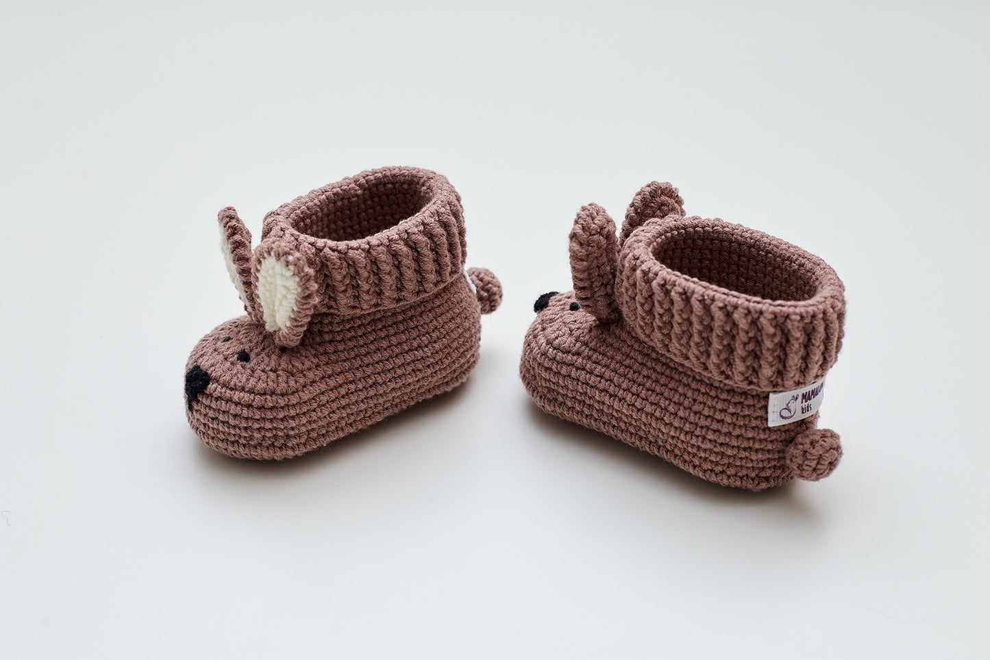 Llama toy & bunny booties gift box Brown