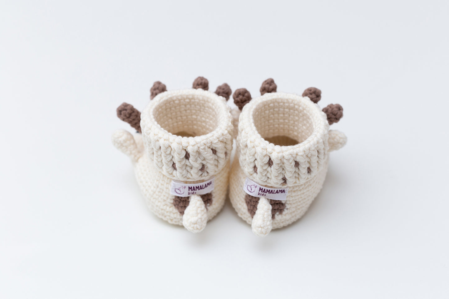 Christmas deer booties baby gift box Off white