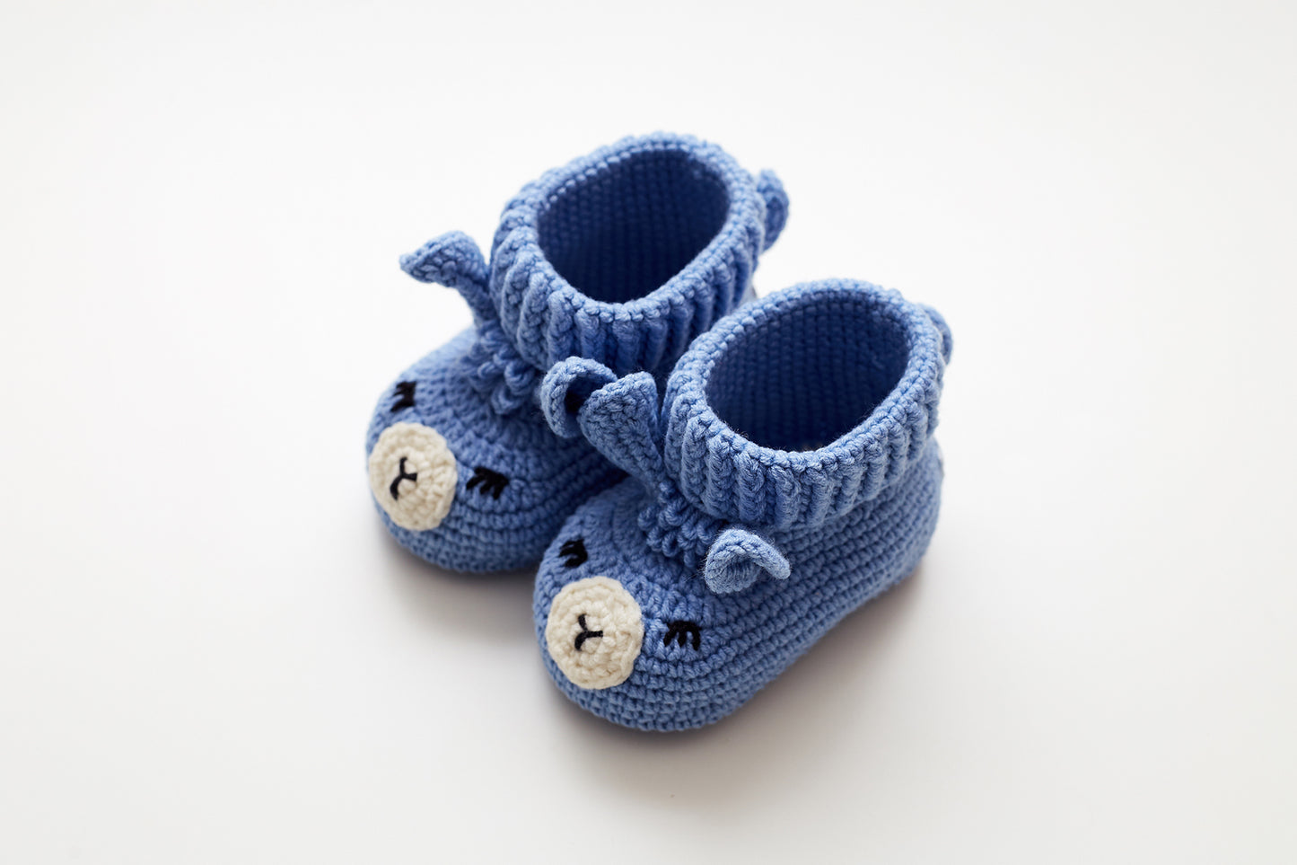 Llama booties gift box Blue