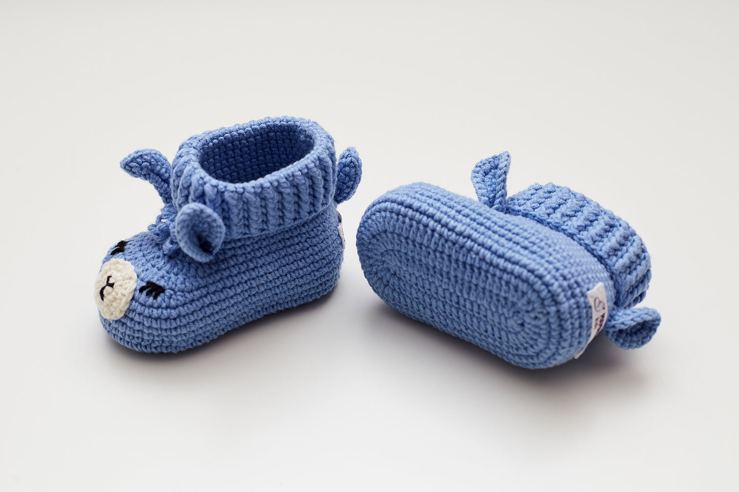 Llama booties gift box Blue