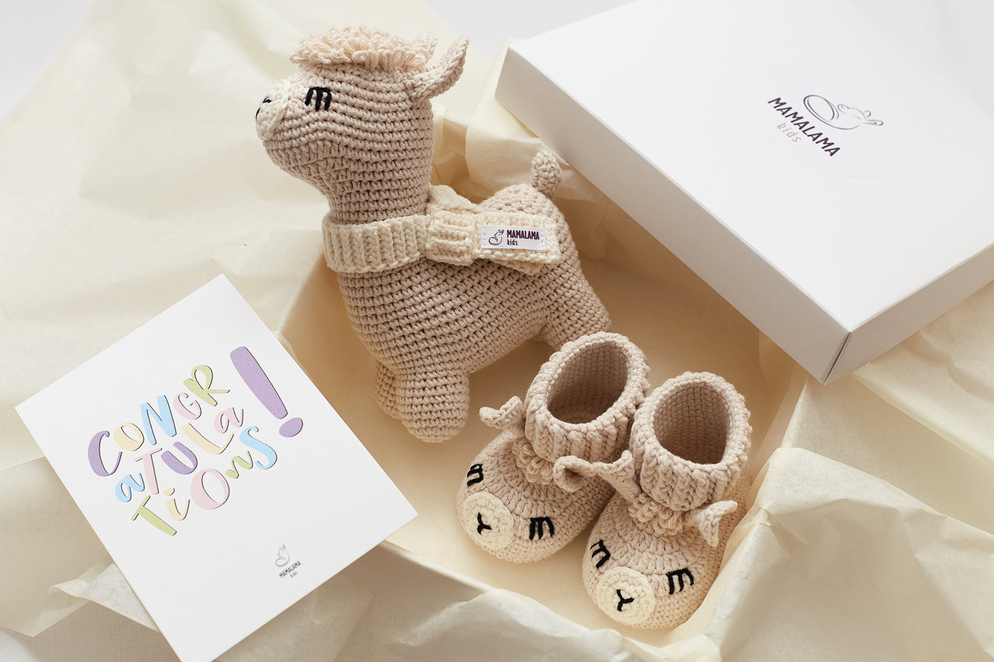 Llama toy gift box Beige