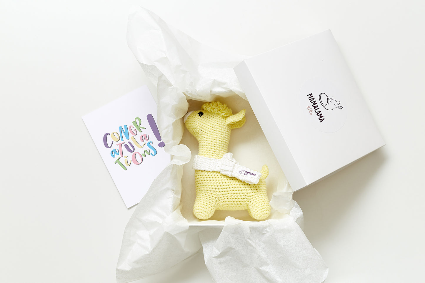 Llama toy gift box Yellow