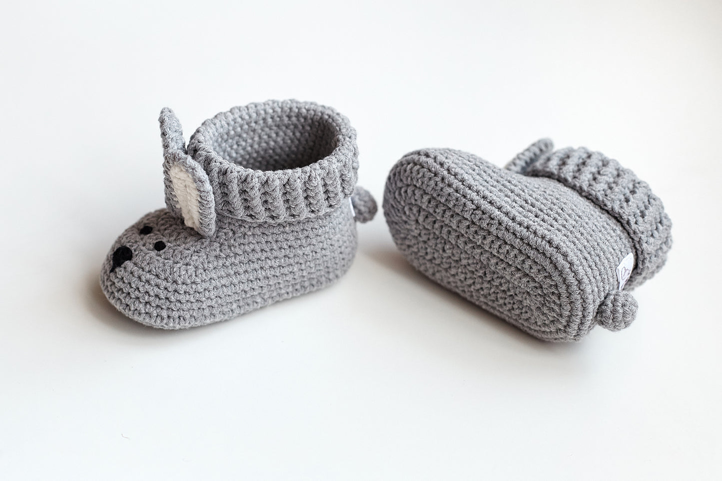 Bunny booties gift box Gray