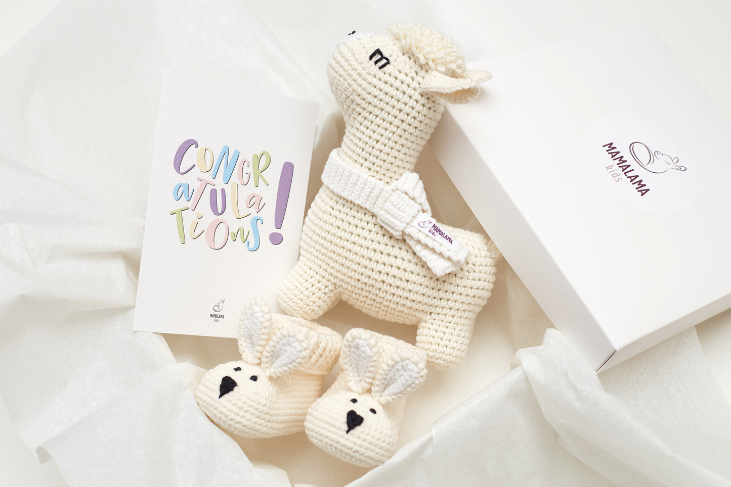 Bunny booties gift box Cream