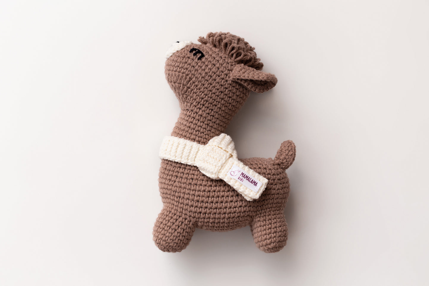 Llama toy & booties gift box Brown