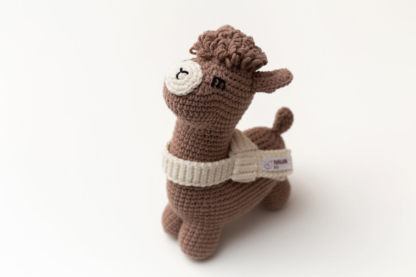Llama toy & booties gift box Brown