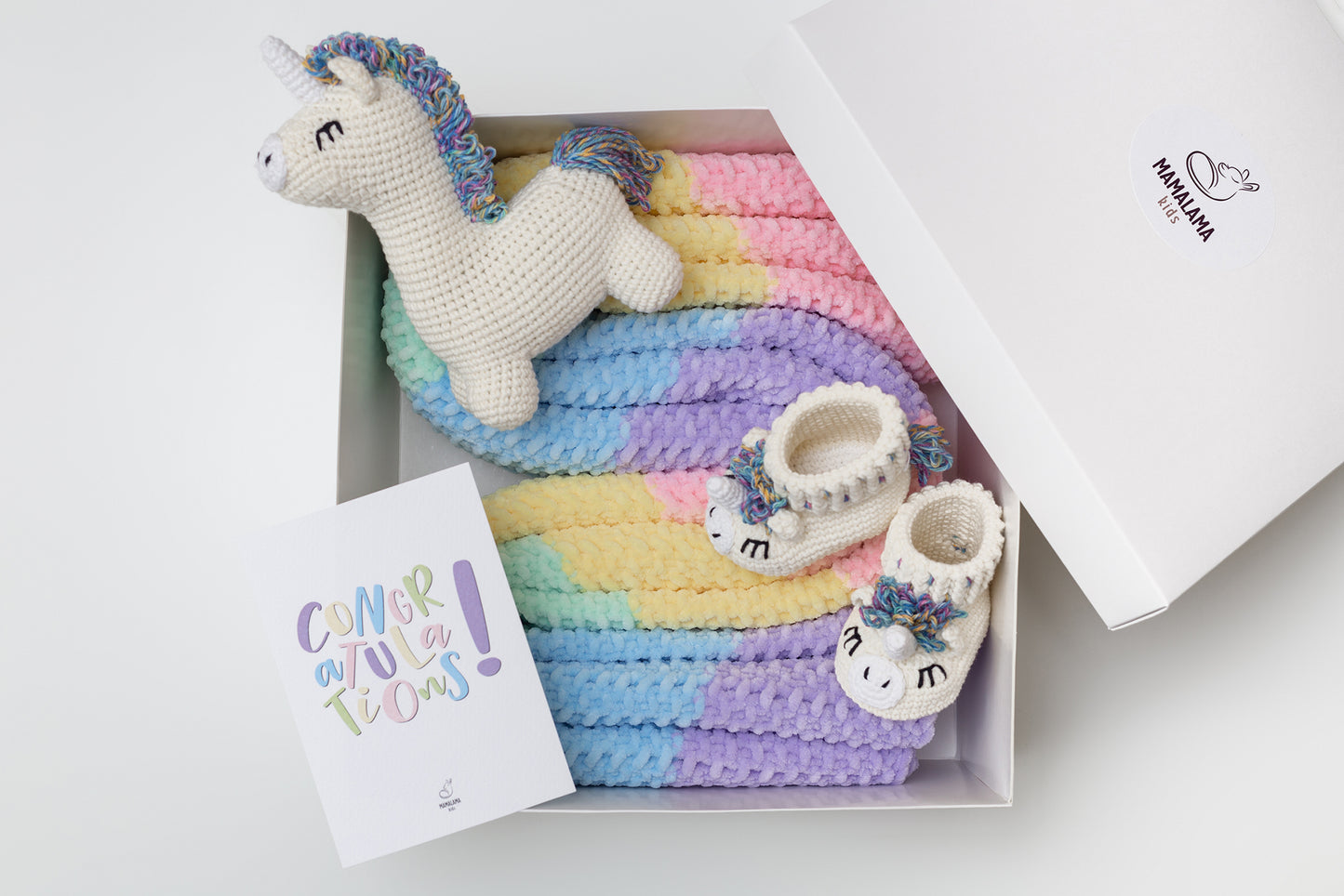 Baby blanket gift box Rainbow