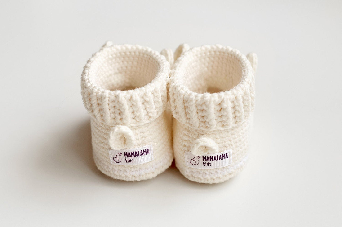 Llama booties gift box Cream