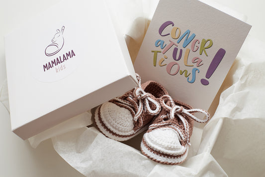Sneakers booties gift box Brown