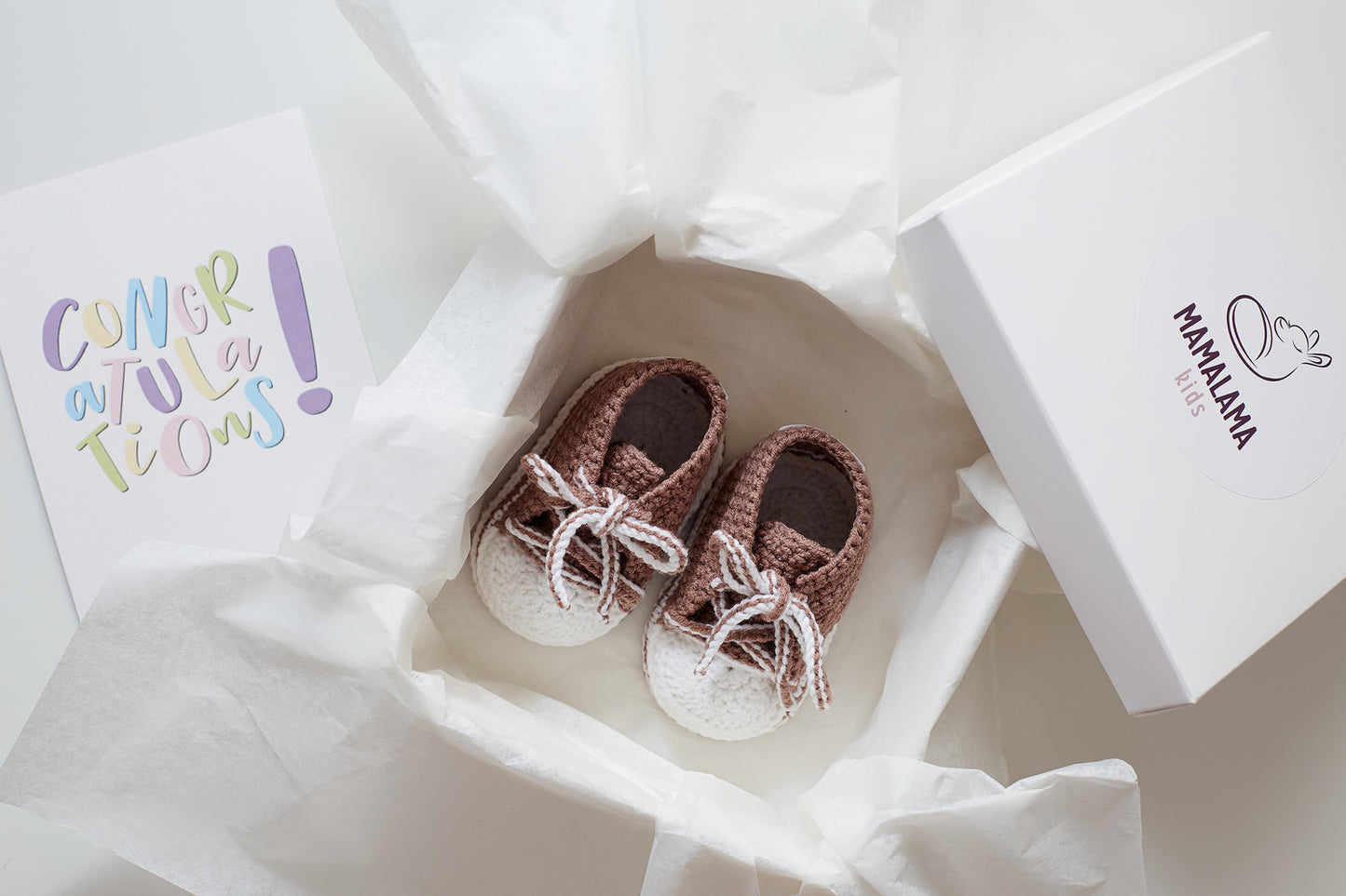 Sneakers booties gift box Brown