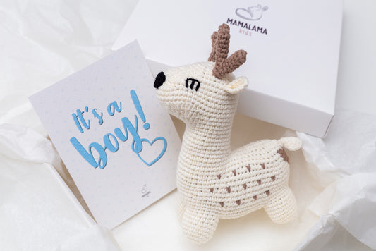 It's a Boy Deer toy gift box Cream