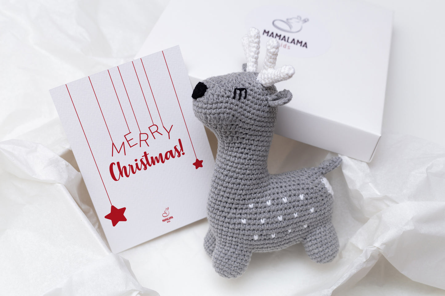 Christmas deer toy gift box Gray