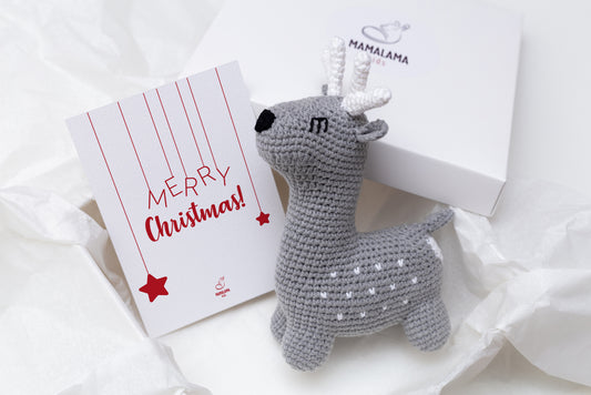 Christmas deer toy gift box Gray