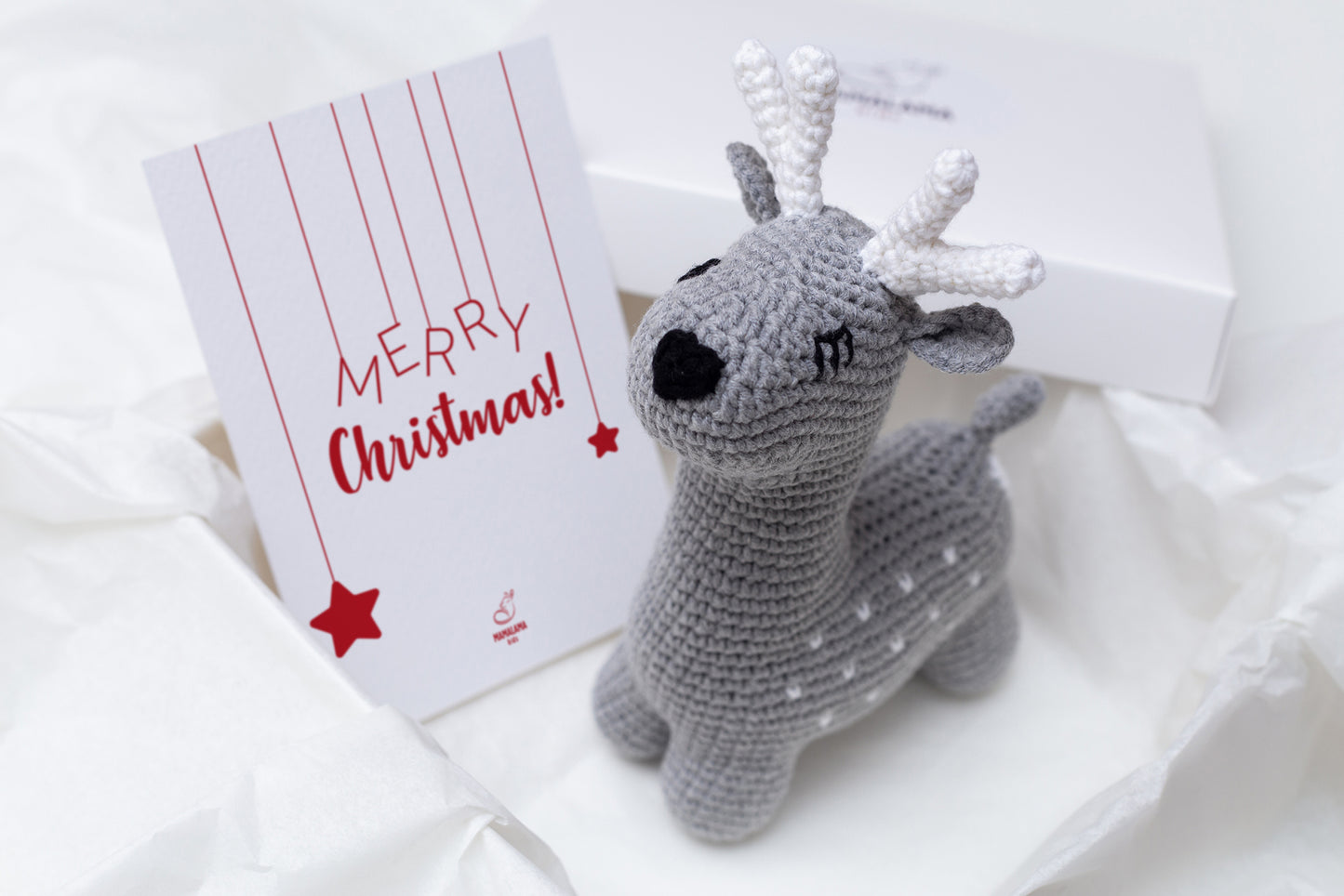 Christmas deer toy gift box Gray