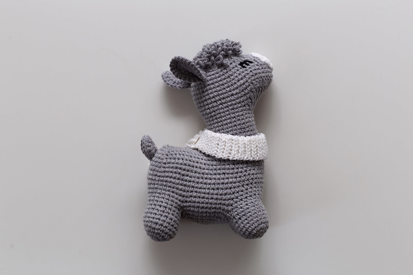 Llama toy & blanket gift box Gray Off white