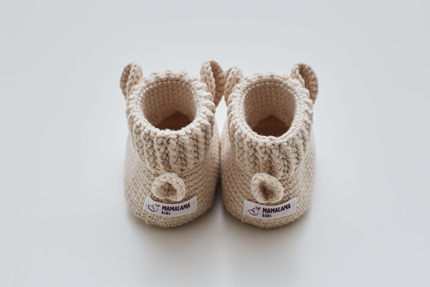Pregnancy announcement llama booties gift box Beige