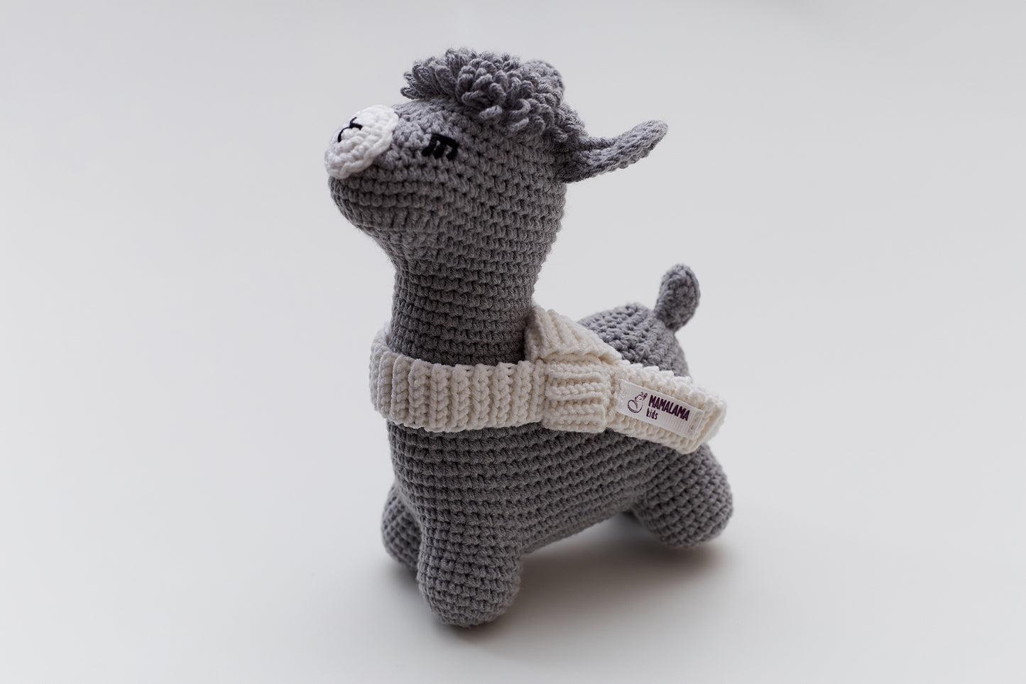 Llama toy & blanket gift box Gray Off white