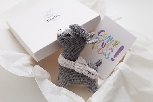 Llama toy gift box Gray