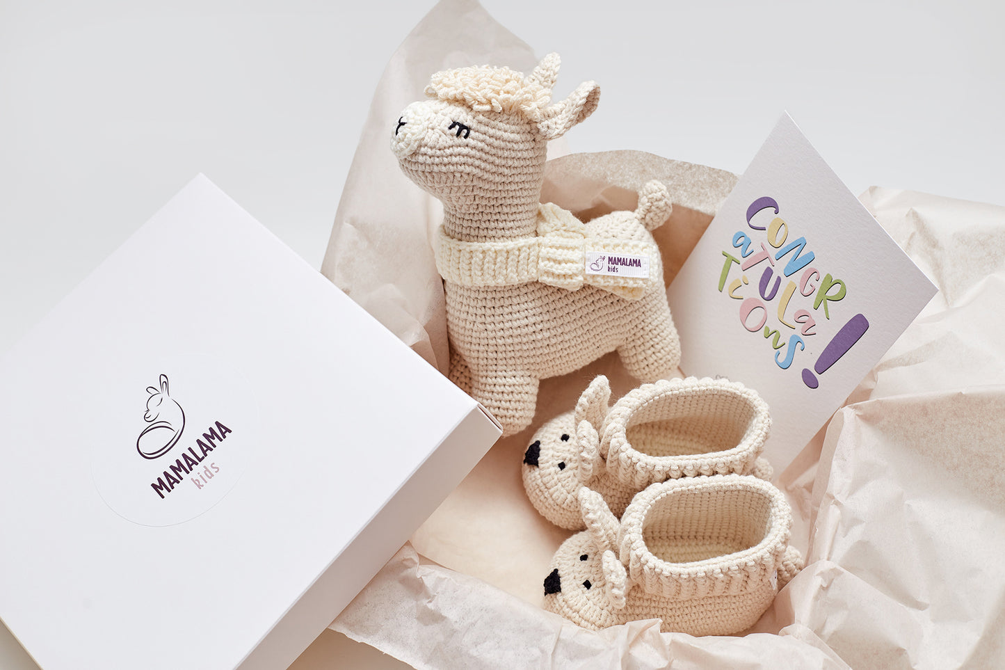 Bunny booties pregnancy gift box Beige