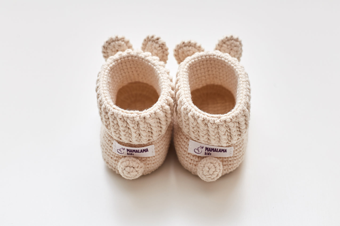 Baby blanket & bunny booties gift box Beige