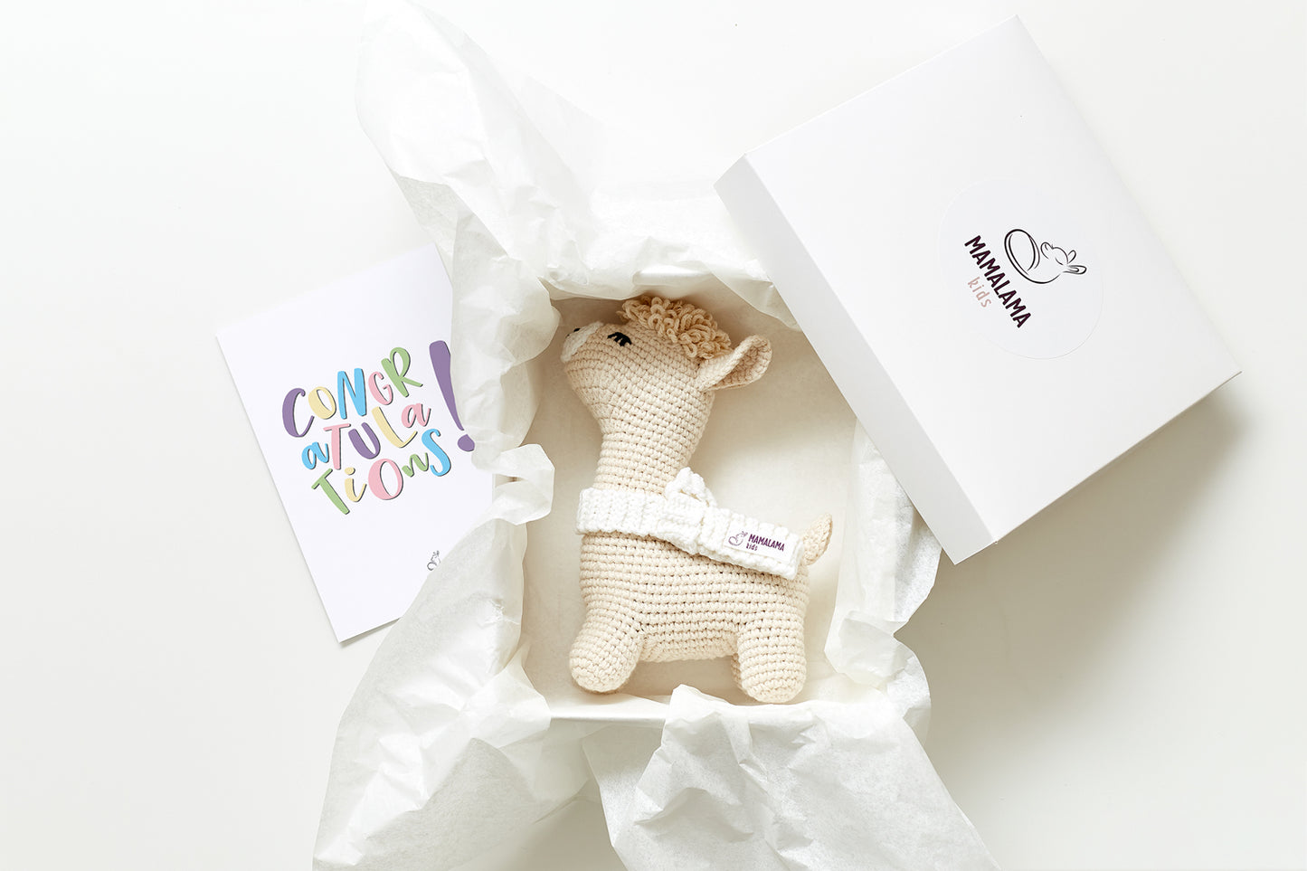 Llama toy gift box Beige