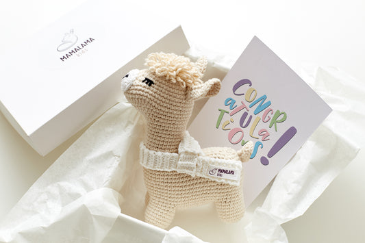Llama toy gift box Beige