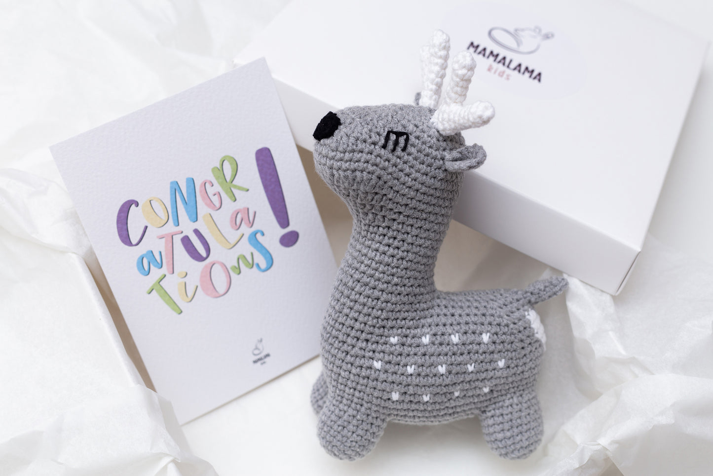 Deer toy gift box Gray