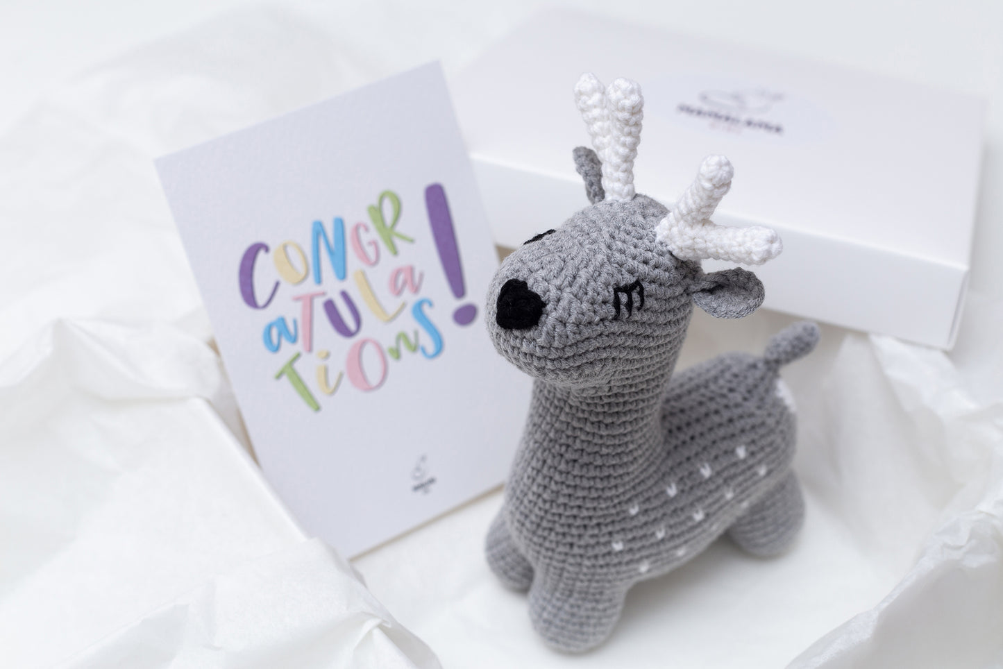 Deer toy gift box Gray