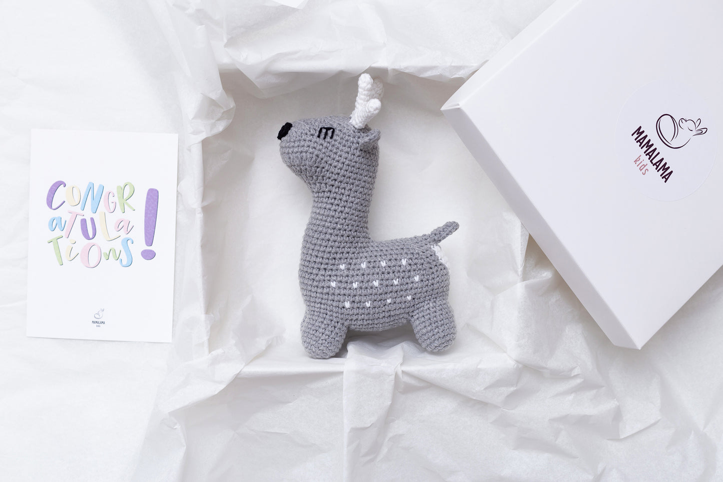 Deer toy gift box Gray