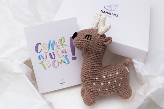 Deer toy gift box Brown